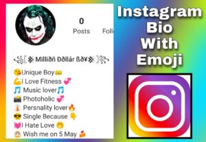 Instagram bio with emoji