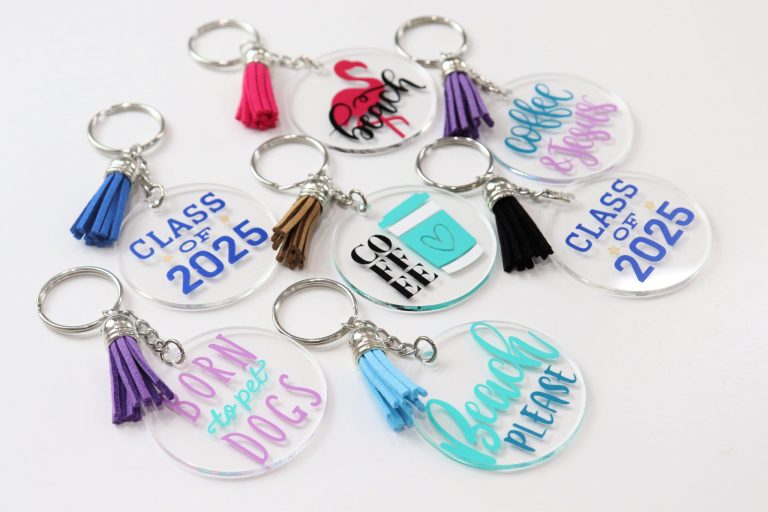 Create your own acrylic keychain and sticker sheets